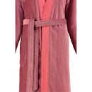 Cawö Cawo 6431 Velours Dames Badjas Kimono Rot 42