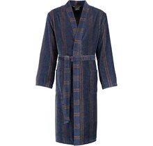 Cawö Heren Kimono Badjas extra licht 2508 - Blau  58