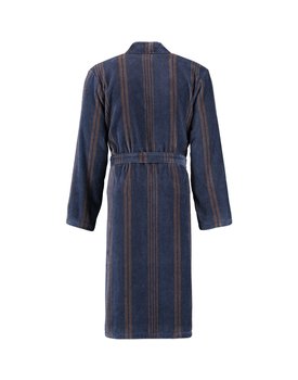 Cawö Heren Kimono Badjas extra licht 2508 - Blau  50