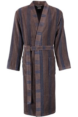 Cawö Heren Kimono Badjas extra licht 2508 - Tabak  50