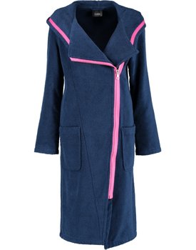 Cawö Dames Badjas Ritssluiting 6116 - Navy Pink  M