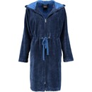 Cawö Cawö Ladies Short Hooded Bathrobe 822 - Nachtblau 32/34