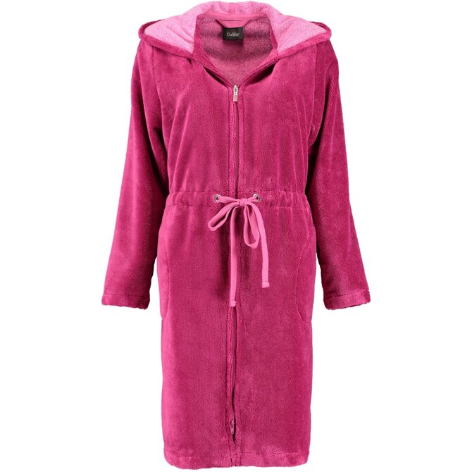 Cawö Ladies Short Hooded Bathrobe 822 - Beere 32/34