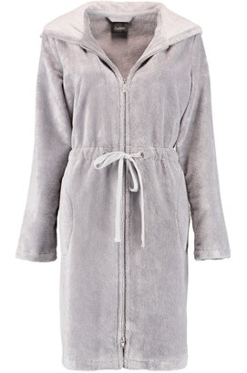 Cawö Ladies Short Hooded Bathrobe 822 - Graphit 40/42