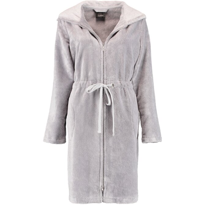 Cawö Ladies Short Hooded Bathrobe 822 - Graphit 40/42