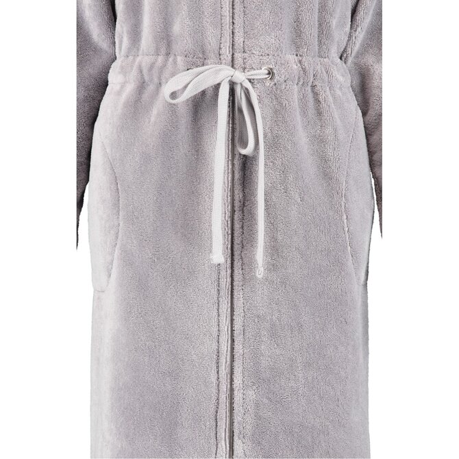 Cawö Ladies Short Hooded Bathrobe 822 - Graphit 40/42 Cawö Ladies Short Hooded Bathrobe 822 - Graphit 40/42