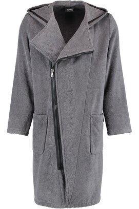 Cawö Heren Badjas Ritssluiting 6516 - Antrazit-schwarz  XL