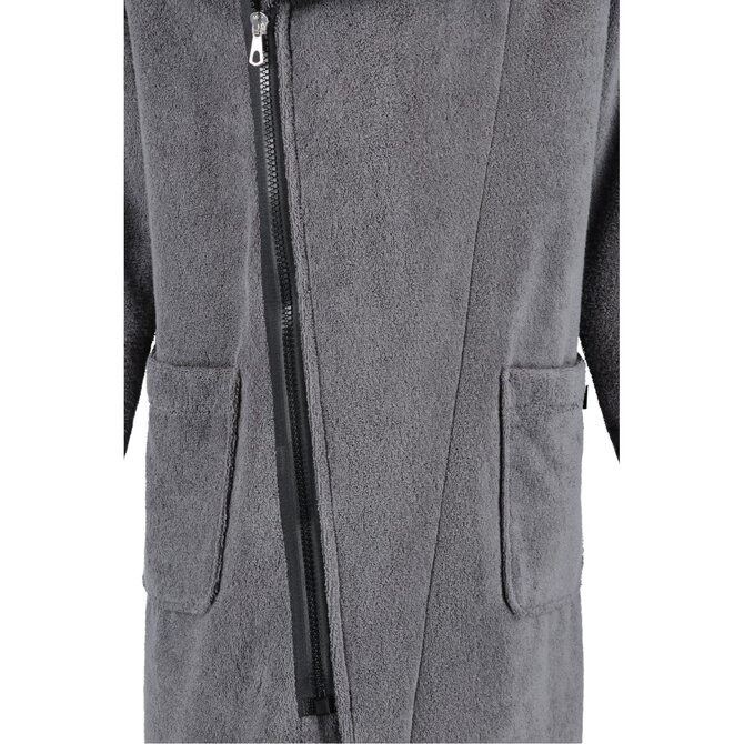 Cawö Peignoir Homme Fermeture éclair 6516 - Anthrazit-schwarz XL