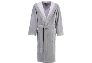 Cawö Heren Badjas met Capuchon 801 - Graphit  46/48