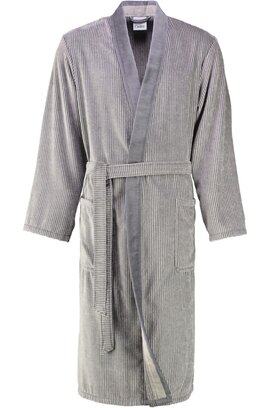 Cawö Heren Badjas 5840 Velours Kimono Stein 56