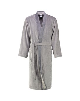 Cawö Heren Badjas 5840 Velours Kimono Stein 56