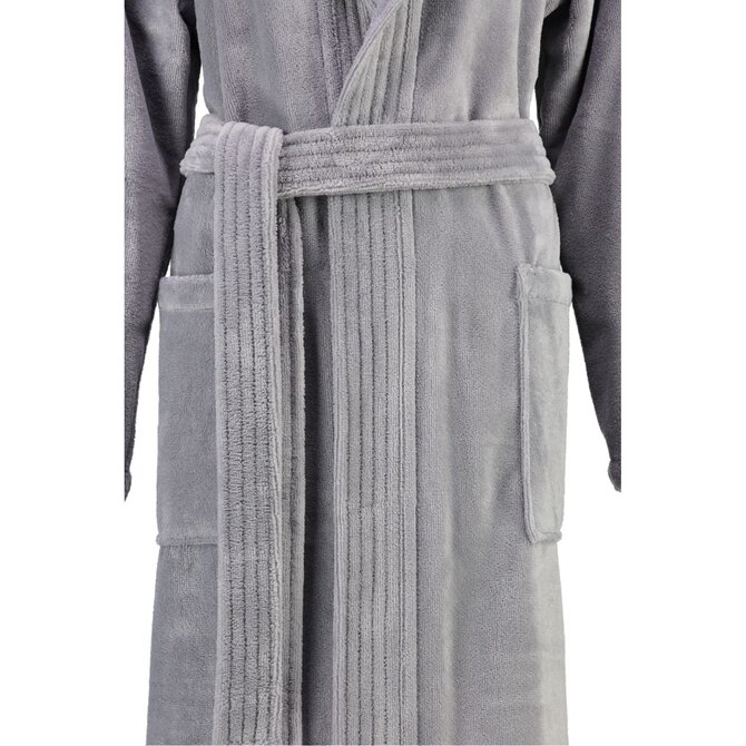 Cawö Dames Badjas met Capuchon 802 - Graphit  48/50 Cawö Dames Badjas met Capuchon 802 - Graphit  48/50