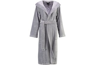 Cawö Dames Badjas met Capuchon 802 - Graphit  36/38