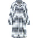 Cawö Cawö Peignoir femme court avec cordon tunnel et fermeture à glissière 6597 Navy 40