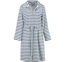 Cawö Peignoir femme court avec cordon tunnel et fermeture à glissière 6597 Navy 36