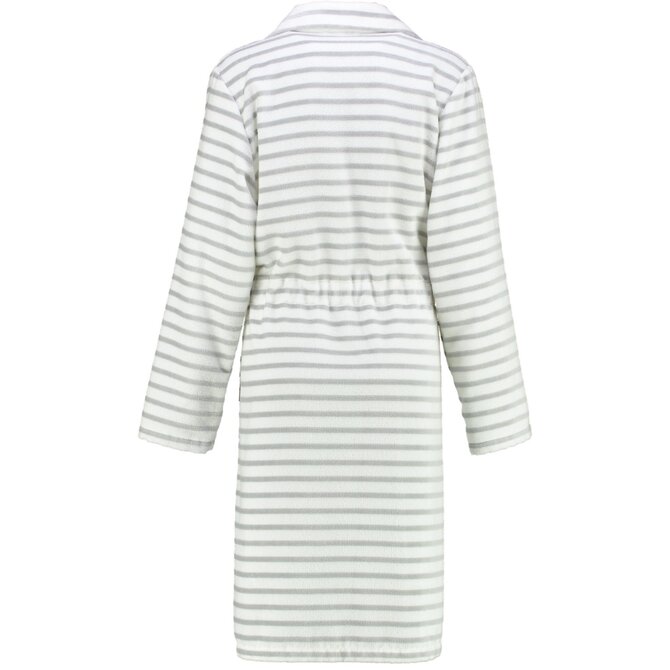 Cawö Peignoir de bain court pour dames avec cordon tunnel et fermeture à glissière 6597 silber 44