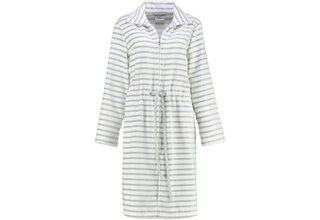 Cawö Dames Badjas kort met Tunnelkoord en Rits 6597 silber 44