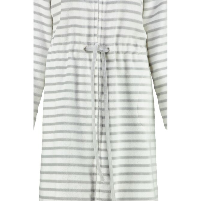 Cawö Dames Badjas kort met Tunnelkoord en Rits 6597 silber 38