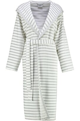 Cawö Dames Badjas met Capuchon 6596 silber 42