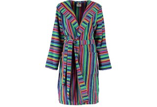 Cawö Ladies Bathrobe Short with Hood 7049 Multi 38