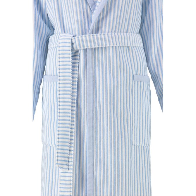 Cawö Peignoir pour dames avec col écharpe 3423 mittelblau 50