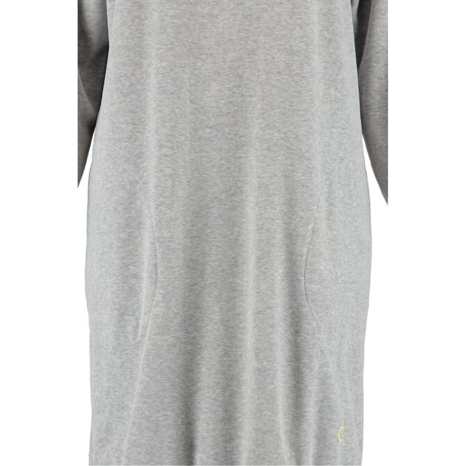 Cawö Dames Lange Hoodie 820 - Grau-gelb  L