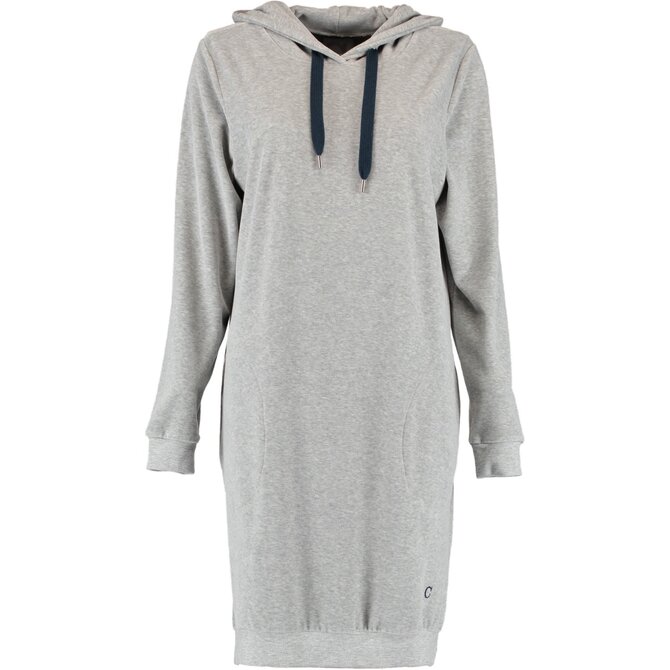 Cawö Dames Lange Hoodie 820 - Grau-blau  S