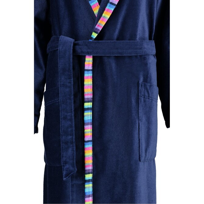 Cawö Peignoir pour dames avec col châle 2359 Navy 40