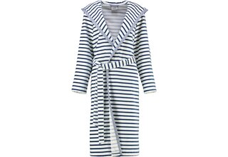 Cawö Dames Badjas met Capuchon 6596 Navy 42