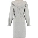 Cawö Cawö Peignoir pour dames avec capuche, sangle et fermeture éclair 821 - Grau-blau S