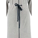 Cawö Cawö Dames Badjas met Capuchon, band en rits 821 - Grau-blau  S