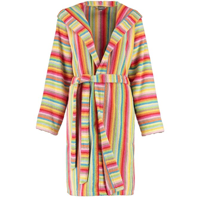 Cawö Ladies' Hooded Bathrobe Short 7082 Multi 42