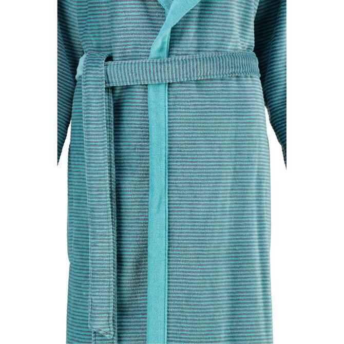 Cawö Dames Badjas met Capuchon 6425 türkis 44