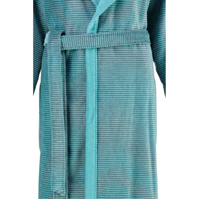 Cawö Dames Badjas met Capuchon 6425 türkis 40