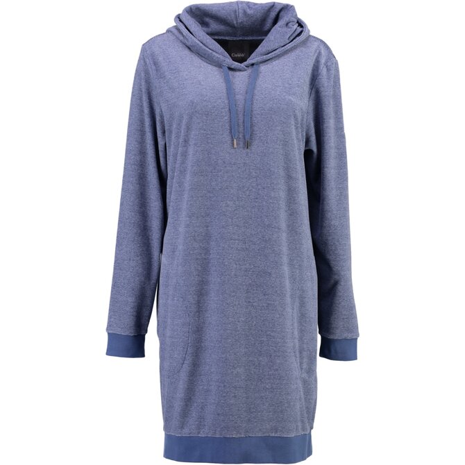 Cawö Dames Lange Hoodie 818 Denim  XS