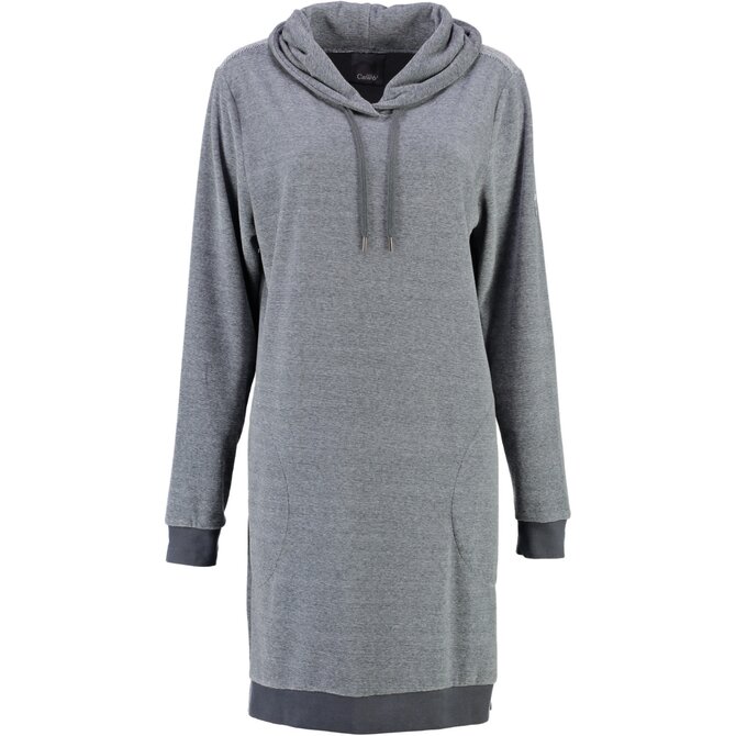 Cawö Long Hoodie Femme 818 Anthrazit S