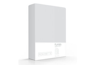 Romanette flanel hoeslaken  Zilver 80x200