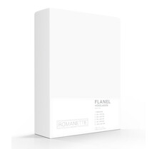 Drap-housse en flanelle Romanette Blanc 180x200
