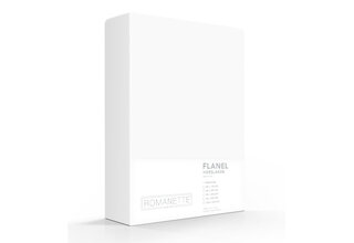 Drap-housse en flanelle Romanette Blanc 160x200