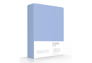 Romanette flanel laken licht blauw 240x260