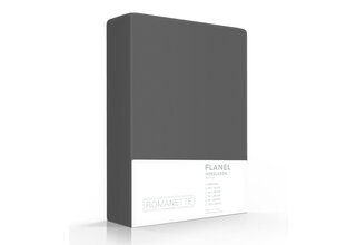 Drap-housse en flanelle Romanette anthracite 180x220