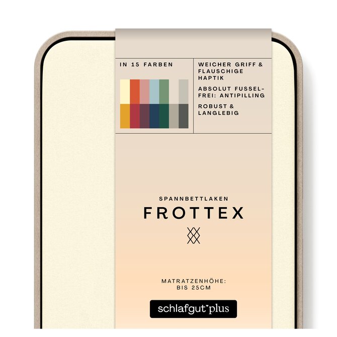 Schlafgut Drap-housse en éponge M - 120x200 - 130x200 132 Yellow Light