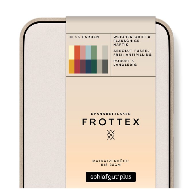 Schlafgut Drap-housse éponge L - 140x200 - 160x200 744 Sand Light