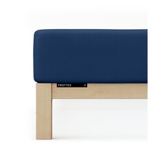 Schlafgut Badstof Hoeslaken S - 90x190 - 100x200 570 Blue Deep