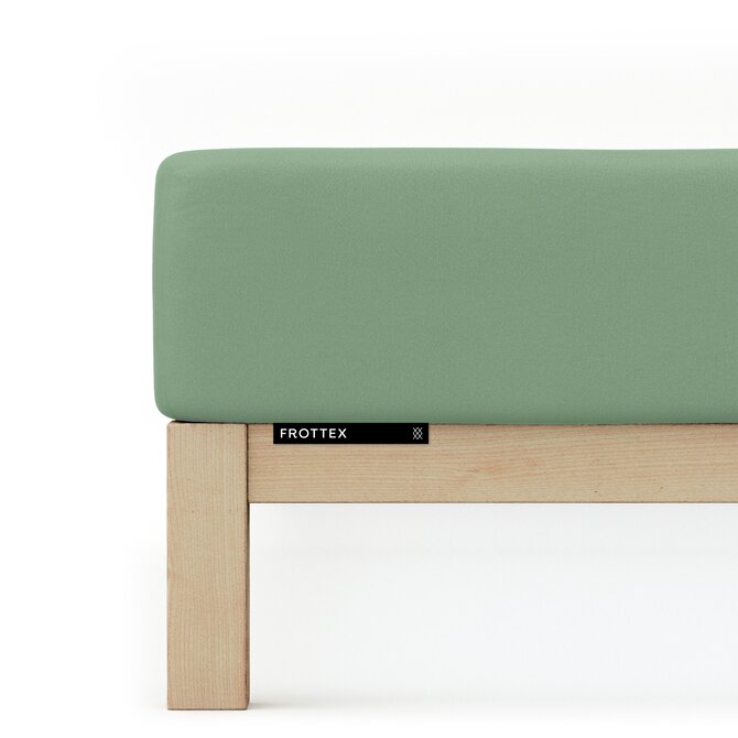 Schlafgut Drap-housse en éponge M - 120x200 - 130x200 665 Green Mid