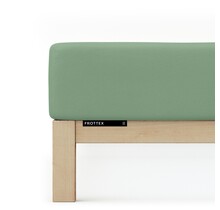 Schlafgut Badstof Hoeslaken S - 90x190 - 100x200 665 Green Mid