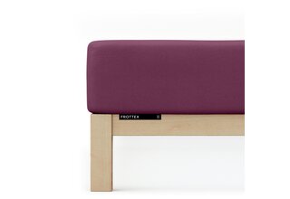 Schlafgut Badstof Hoeslaken S - 90x190 - 100x200 542 Purple Deep