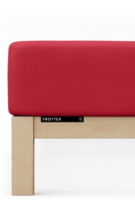 Schlafgut Badstof Hoeslaken L - 140x200 - 160x200 285 Red Deep