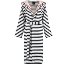 Cawö - Peignoir à capuche pour dames 1243 Schwarz-weiss 48