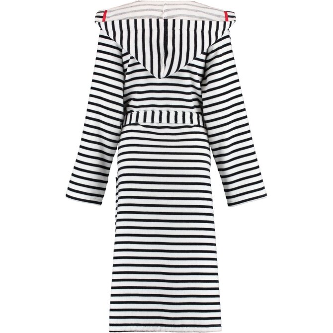 Cawö - Peignoir à capuche pour dames 1243 Schwarz-weiss 40